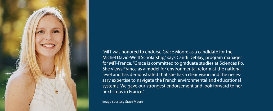 Grace Moore and nominating quote from MIT France