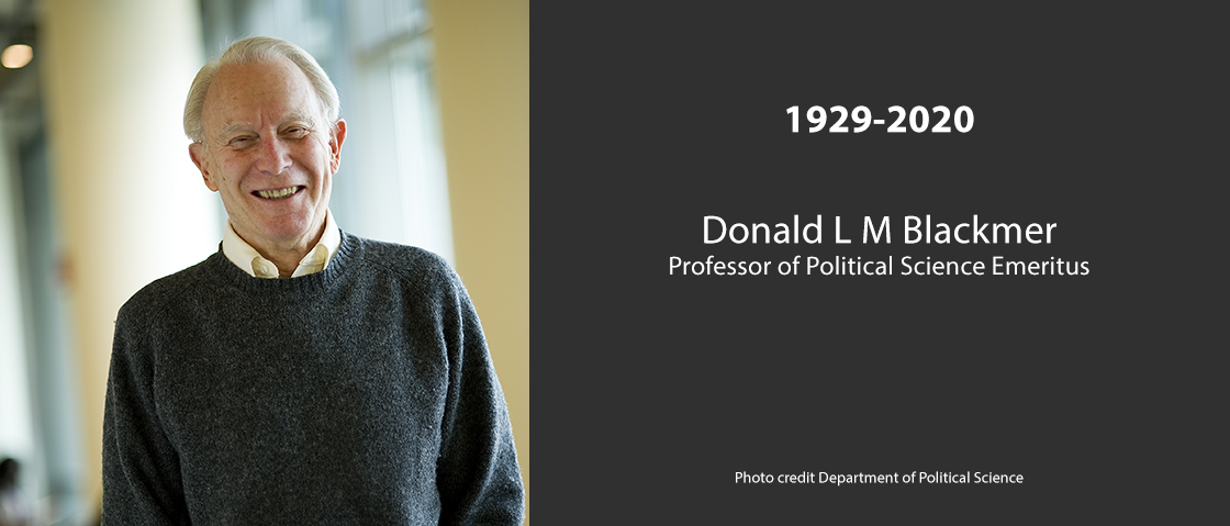 Tribute page and image of Donald L M Blackmer