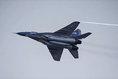 A MIG-29 fighter jet of the Polish Air Force in Radom, Poland, in 2013.