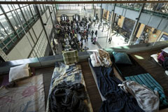 Ukrainian refugees arriving at the main rail station in Wroclaw, Poland, this month.Credit...Aleksander Kozminski/EPA, via Shutterstock