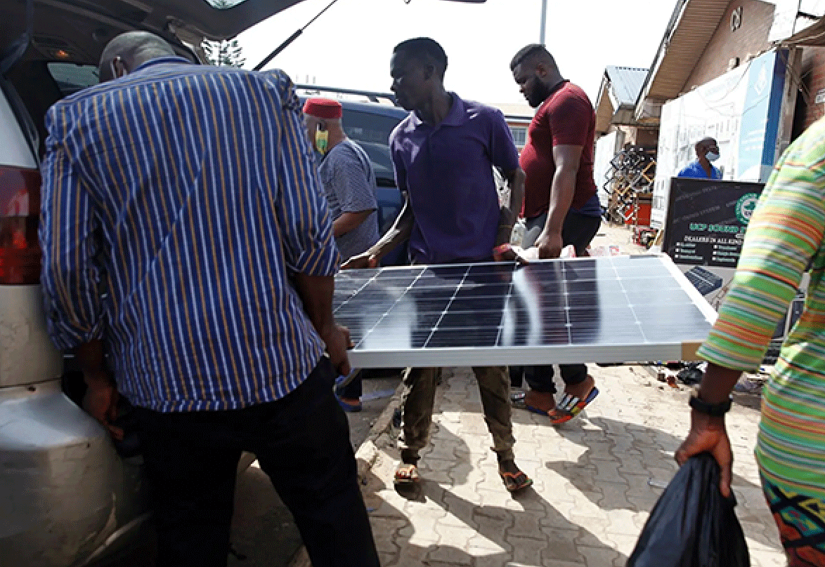 A new solar panel in Lagos, Nigeria, last year. “It’s the bigger emitters that should have the responsibility to cut,” one analyst said of fossil fuels. “We should be sensitive to history.”Credit...Akintunde Akinleye/EPA, via Shutterstock