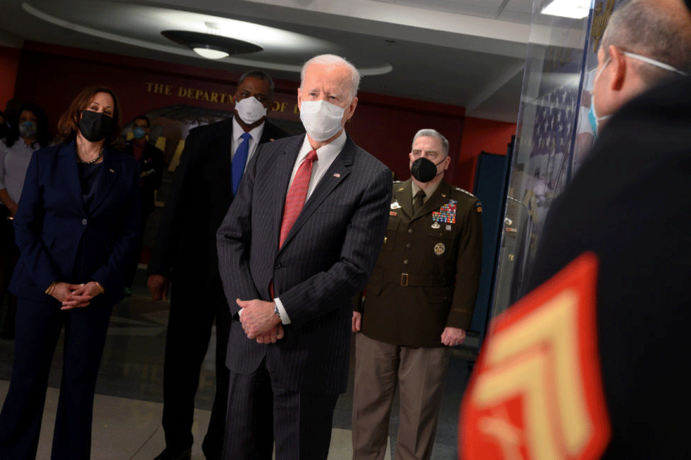 President Biden and members of his Defense Department