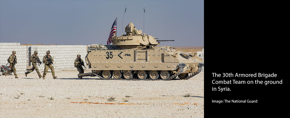 The 30th Armored Brigade Combat Team on the ground in Syria. (Image: The National Guard)