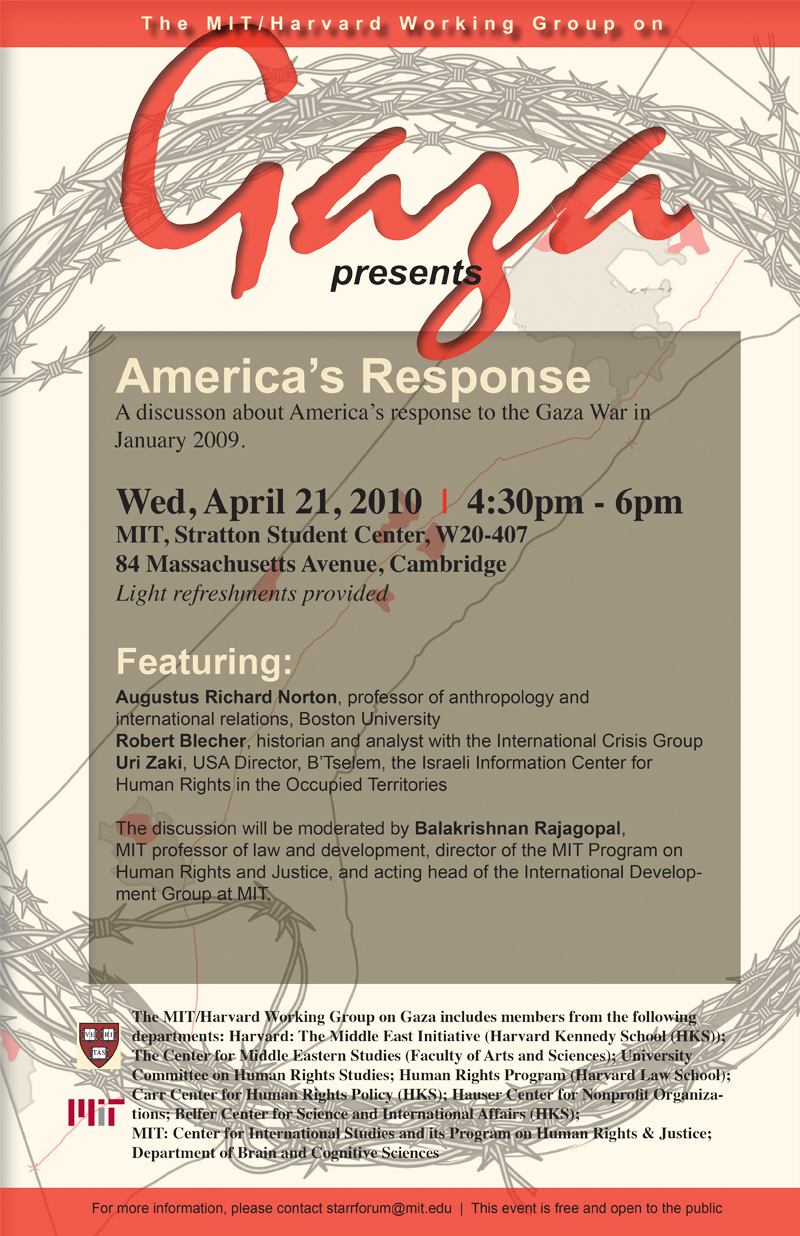 MIT/Harvard Gaza series: America's Reponse