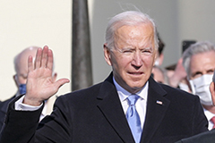 President-elect Biden taking the oath of president