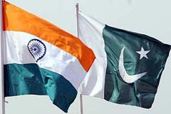 India and Pakistan flags