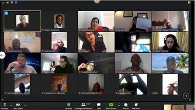 A screenshot of participants