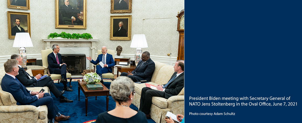 Biden meeting with Secretary General of NATO Jens Stoltenberg in the Oval Office, June 7, 2021 